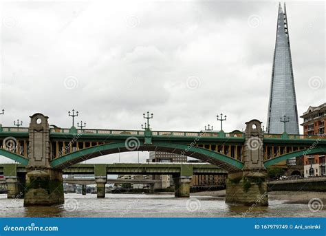 View of Bridges Along the Thames River London Editorial Stock Image ...