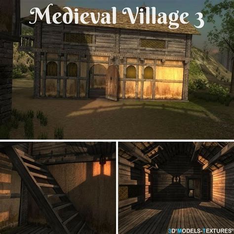 3D model medieval village - TurboSquid 1215162