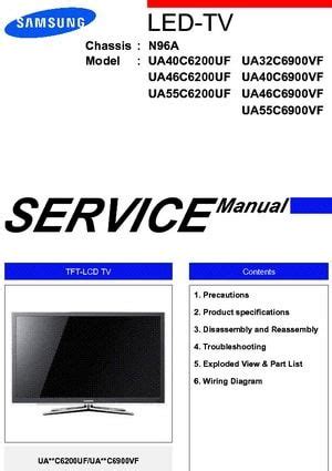 Samsung TV Manual For Service and Repair | Tv services, Led tv, Samsung ...