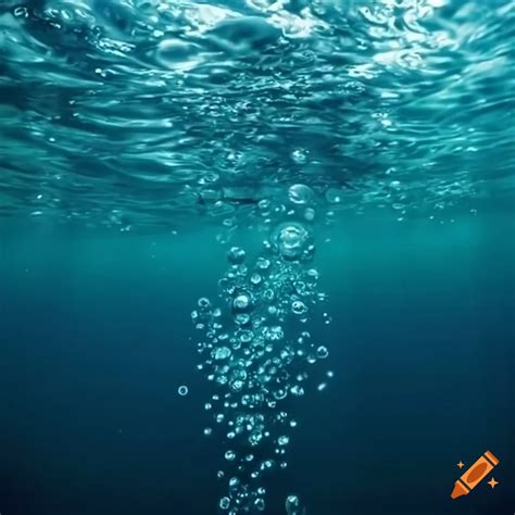 Underwater bubbles in the deep sea on Craiyon