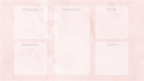 Pink Watercolor Desktop Organizer Wallpaper - Etsy