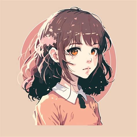 Premium Vector | Young girl anime style character vector illustration ...