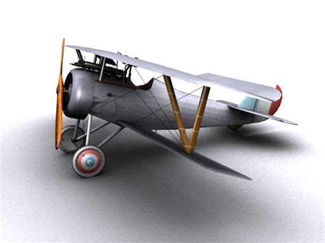 Nieuport 24 Ww1 Biplane 3d Model