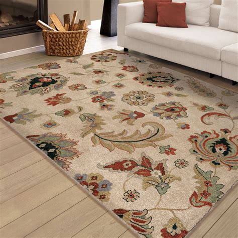 Radiance Insanely Soft Floral Gambrell Beige Small Area Rug from Orian ...