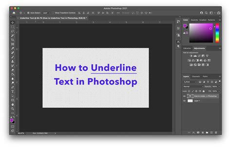 How to Underline Text in Photoshop 2021 – Edit Video Faster