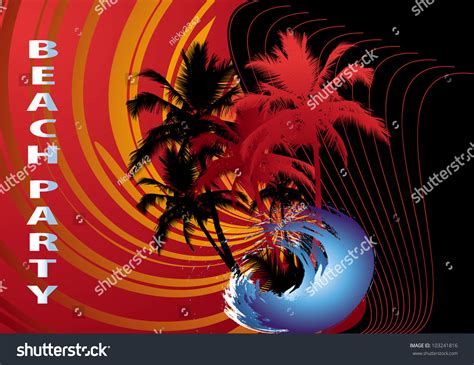 Beach Party Background Stock Vector (Royalty Free) 103241816 | Shutterstock