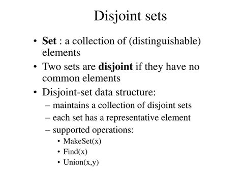 PPT - Lecture 16: Union and Find for Disjoint Data Sets PowerPoint ...