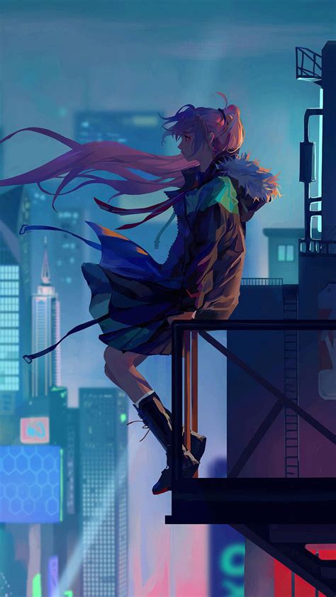 Anime City Girl Alone Wallpapers - Wallpaper Cave