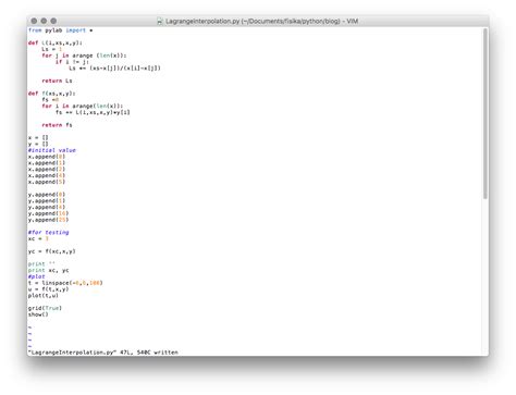 Nugroho's blog.: Lagrange Polynomial Interpolation on Python.