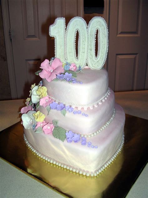 100th Birthday Cake | My Fondant Cake Designs | Pinterest | Birthday ...