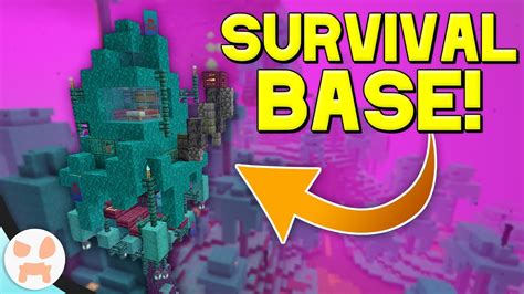 WARPED TREE SURVIVAL BASE! | Minecraft 1.16 Nether Update - YouTube