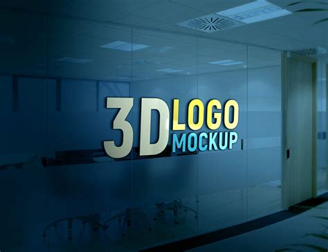 Free 3d office wall sign logo mockup psd - klotechnologies