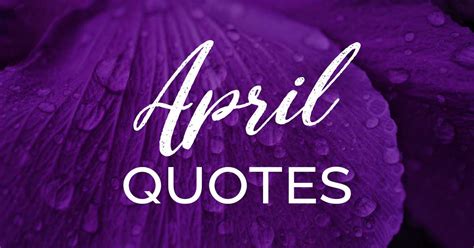 April Quotes And Sayings For Calendars