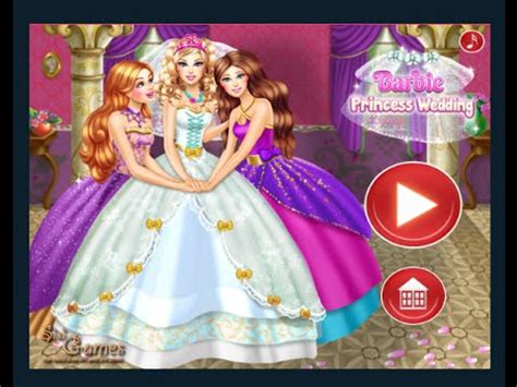 Barbie Princess Wedding Games - YouTube