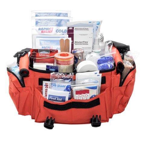 Sports First aid Kit Bag Orange Complete 277 Piece | MFASCO Health & Safety