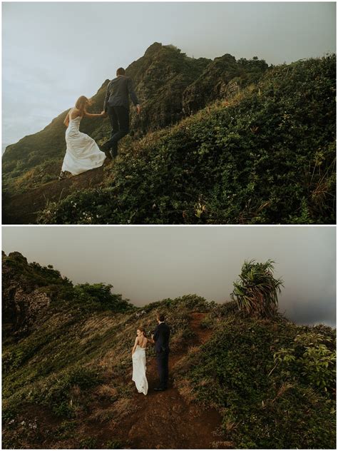 Crouching Lion Hike Elopement | Hawaii Adventure Elopement