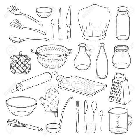 Cooking Utensils Drawing at GetDrawings | Free download