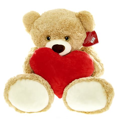 Buy Giant Brown Teddy Bear With Love Heart for GBP 19.99 | Card Factory UK