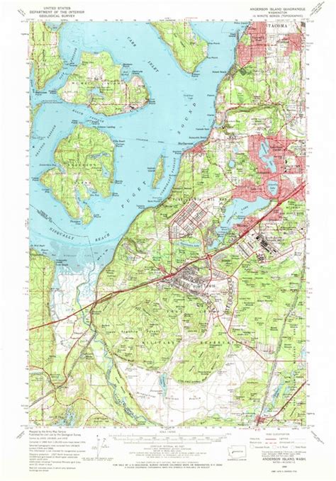 Anderson Island Topographic Map 1959 | Etsy