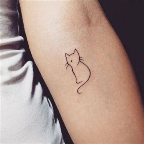 One line little cat - (Tattoo Pictures)(Tattoo Pictures)