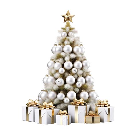 White Christmas Tree, Christmas Tree, White, Ornaments PNG Transparent ...