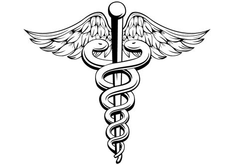 Staff of Hermes Caduceus as a symbol of medicine Rod of Asclepius ...