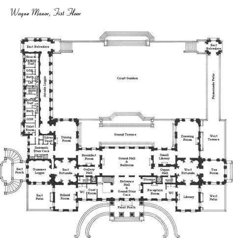 Wayne Manor Floor Plan - House Decor Concept Ideas