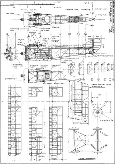 1917 Sopwith Triplane Plans / 4-View, August 1968 American Aircraft ...