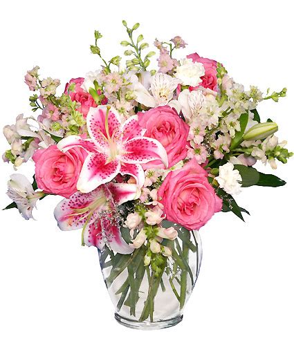 PINK & WHITE DREAMS Flower Arrangement in Albuquerque, NM - MELBA'S FLOWERS