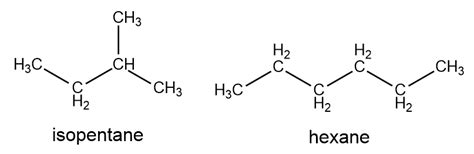 The structural formulas of the compounds n-butane and isobutane - Brown ...