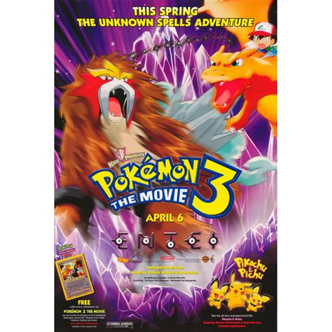 Pokemon 3: The Movie (2001) 11x17 Movie Poster - Walmart.com - Walmart.com