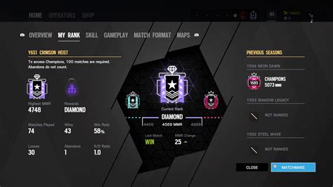 PS Rainbow Six Champion/Diamond Account for $50. | EpicNPC Marketplace