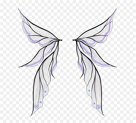 Fairy Wings Drawings Colored - Draw Anime Fairy Wings, HD Png Download ...