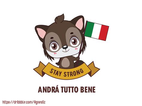 National animal of Italy with a message of support by AgnesSz on Dribbble