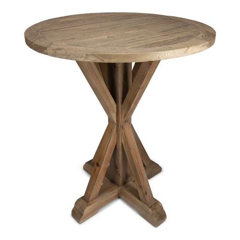 36'' Reclaimed Elm Wood Cocktail Table | GlobalEventSupply.com