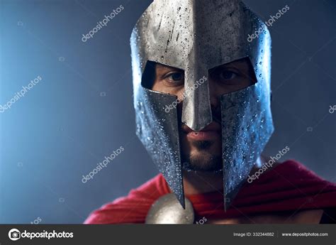 Spartan warrior in helmet. — Stock Photo © serhii.bobyk.gmail.com ...