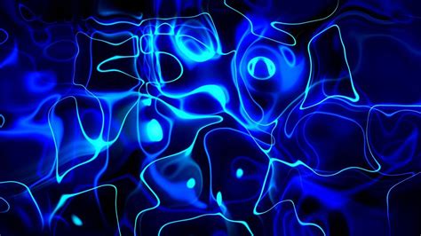 Bright abstract neon blue lines background video footage screensaver ...