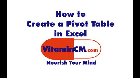 Excel Pivot Table Tutorial Introduction For Beginners Part 1 Youtube ...