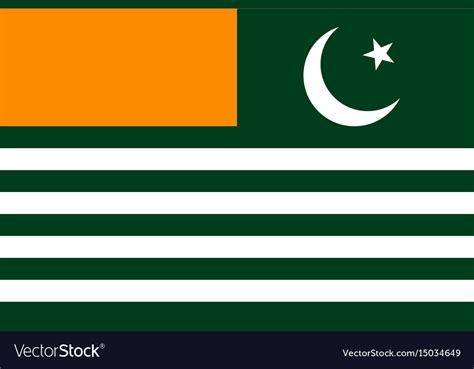 Flag azad jammu and kashmir Royalty Free Vector Image