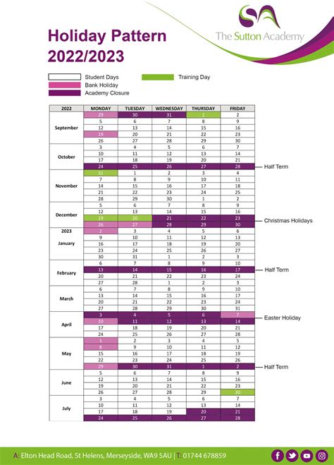 The Sutton Academy - Term Dates