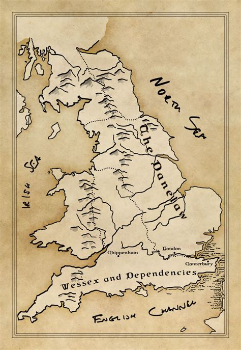 A map of Danelaw Britain - Fantastic Maps