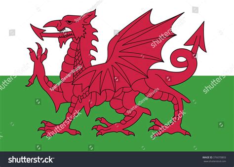 Wales Flag Vector Stock Vector (Royalty Free) 376070893