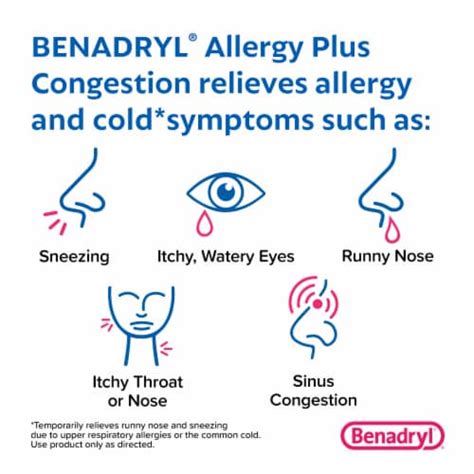 Benadryl Allergy Plus Congestion Ultratabs Tablets, 24 ct - Foods Co.