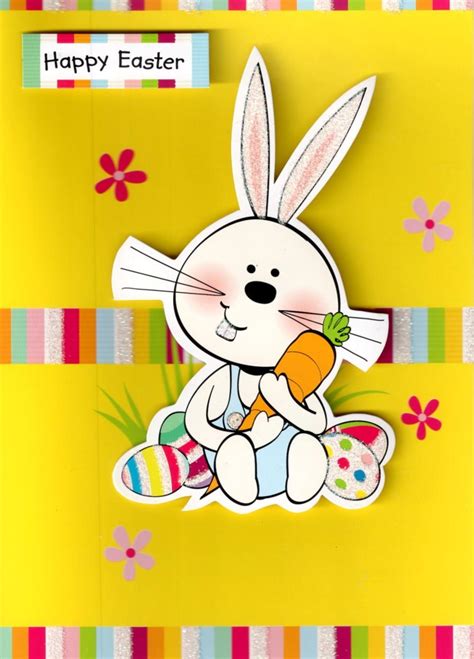 Happy Easter Cute Easter Bunny Rabbit Card | Cards | Love Kates