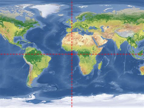 Map Of The World Equator And Prime Meridian