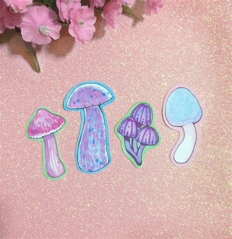 Aesthetic mushroom sticker pack - cute mushroom stickers - waterproof ...