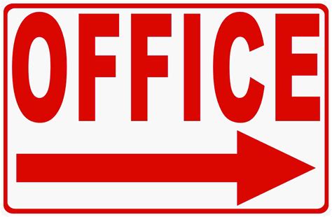 Office Sign with Directional Arrow – Signs by SalaGraphics