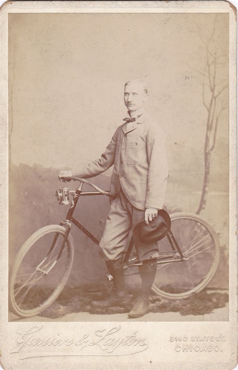 Victorian Cyclist- 1800s Antique Photograph- 19th Century Bicycle- Chi ...