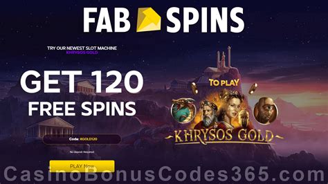 Fab Spins 120 FREE Spins on Khrysos Gold Massive No Deposit New Players ...