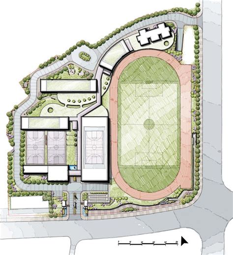 school master plan, landscape design | School building design, Campus ...